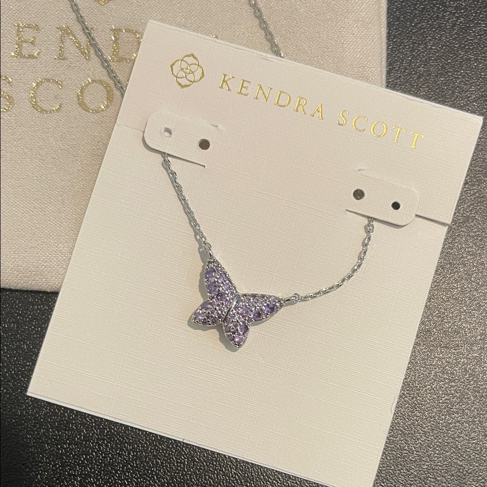 Kendra Scott Lavender Butterfly Pendant Necklace